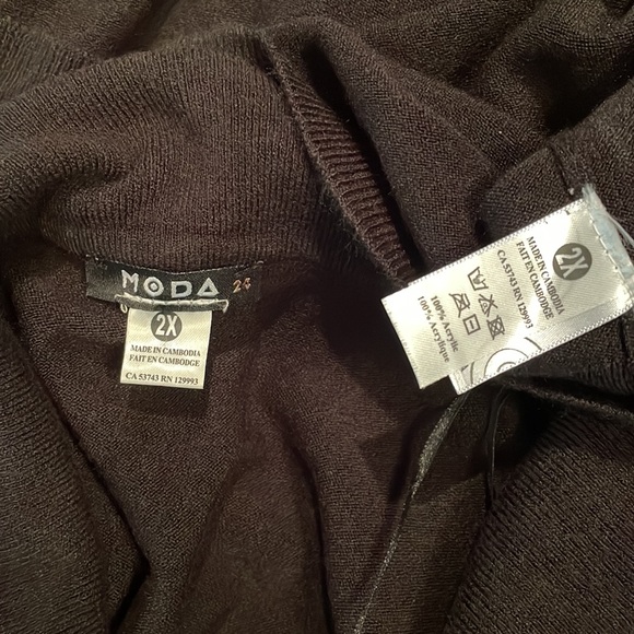 Cowl Neck Solid Deep Black Sweater. The Softest, Gorgeous Drape & Feel. - Picture 8 of 11